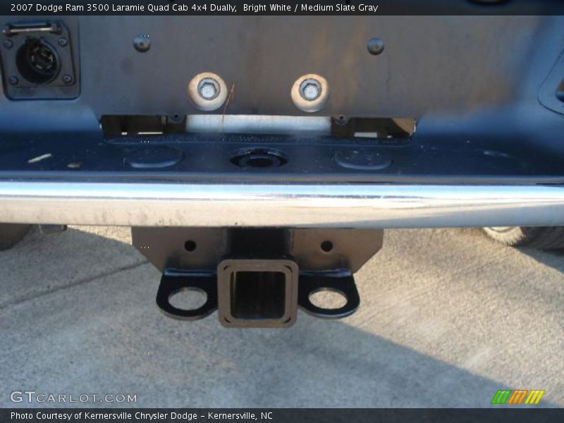 Bright White / Medium Slate Gray 2007 Dodge Ram 3500 Laramie Quad Cab 4x4 Dually