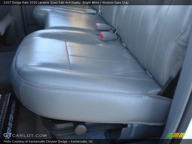 Bright White / Medium Slate Gray 2007 Dodge Ram 3500 Laramie Quad Cab 4x4 Dually