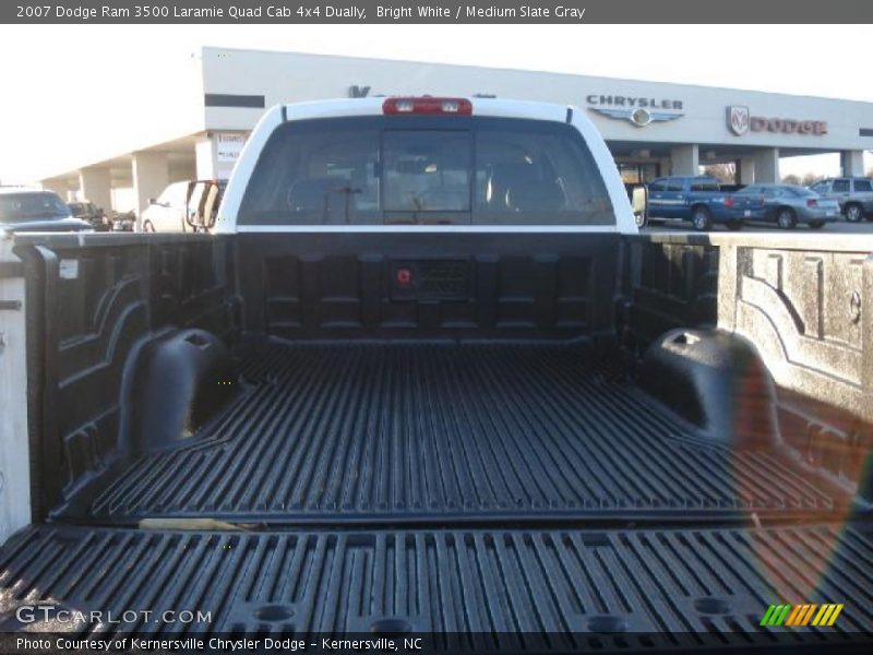 Bright White / Medium Slate Gray 2007 Dodge Ram 3500 Laramie Quad Cab 4x4 Dually
