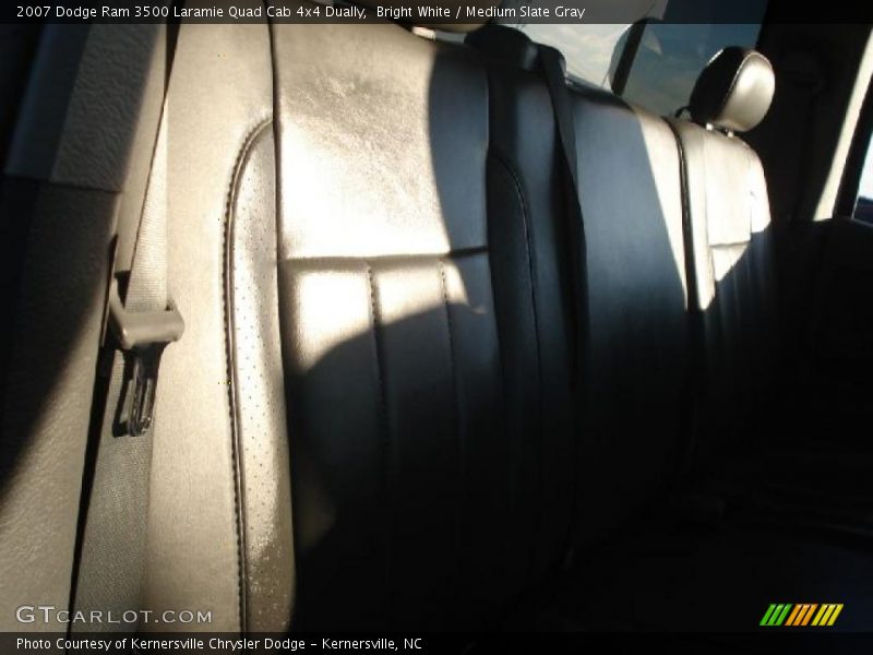 Bright White / Medium Slate Gray 2007 Dodge Ram 3500 Laramie Quad Cab 4x4 Dually