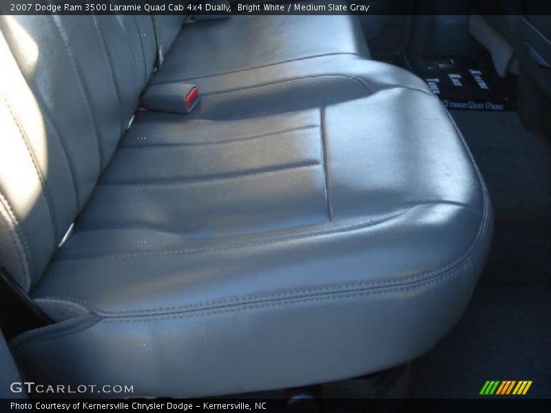 Bright White / Medium Slate Gray 2007 Dodge Ram 3500 Laramie Quad Cab 4x4 Dually