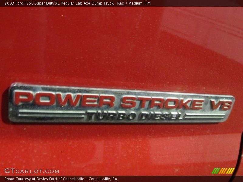 Red / Medium Flint 2003 Ford F350 Super Duty XL Regular Cab 4x4 Dump Truck