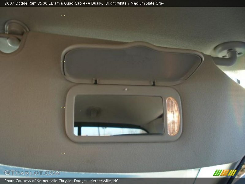 Bright White / Medium Slate Gray 2007 Dodge Ram 3500 Laramie Quad Cab 4x4 Dually