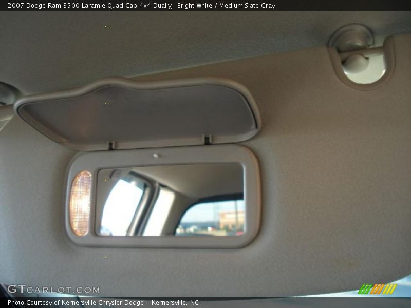 Bright White / Medium Slate Gray 2007 Dodge Ram 3500 Laramie Quad Cab 4x4 Dually