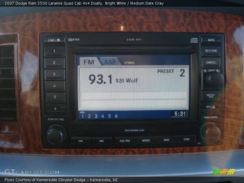 Bright White / Medium Slate Gray 2007 Dodge Ram 3500 Laramie Quad Cab 4x4 Dually