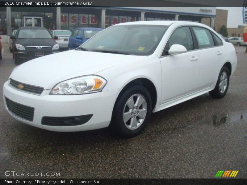 Summit White / Gray 2010 Chevrolet Impala LT