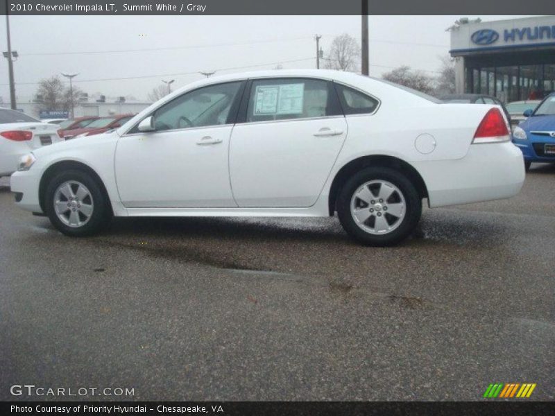 Summit White / Gray 2010 Chevrolet Impala LT