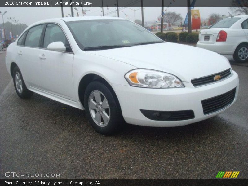 Summit White / Gray 2010 Chevrolet Impala LT