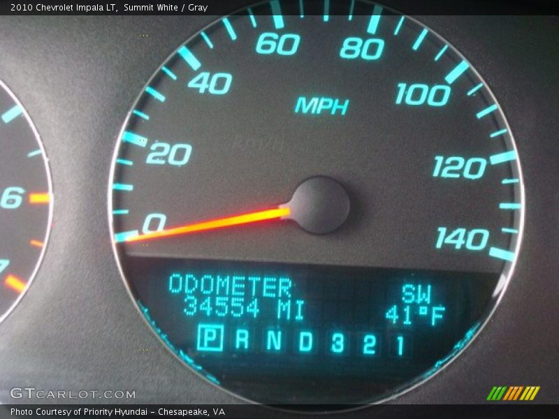 Summit White / Gray 2010 Chevrolet Impala LT