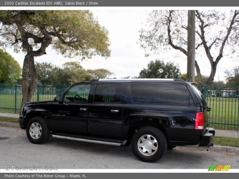 Sable Black / Shale 2003 Cadillac Escalade ESV AWD