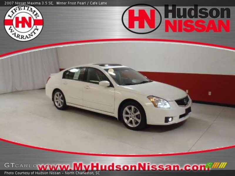 Winter Frost Pearl / Cafe Latte 2007 Nissan Maxima 3.5 SE