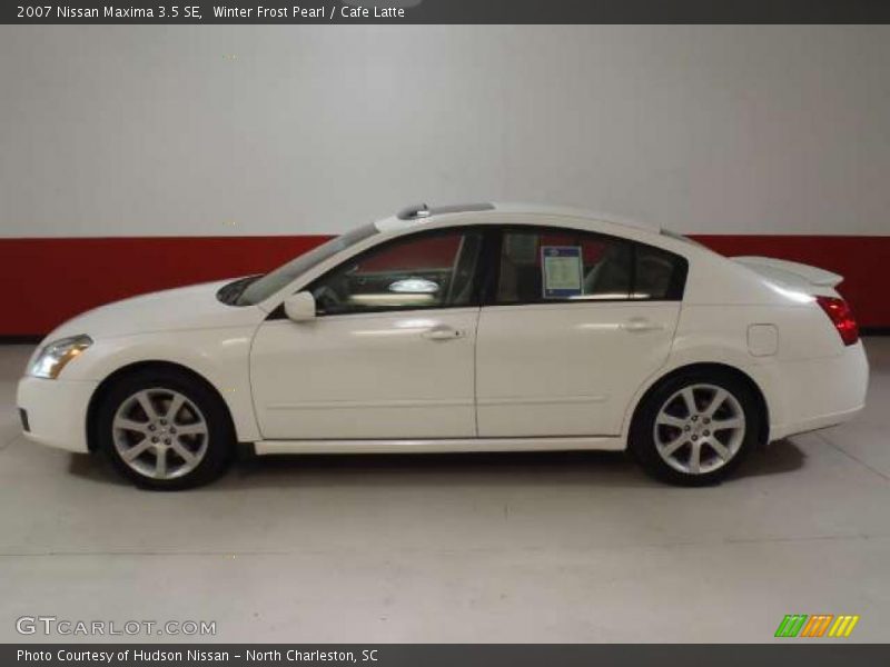 Winter Frost Pearl / Cafe Latte 2007 Nissan Maxima 3.5 SE