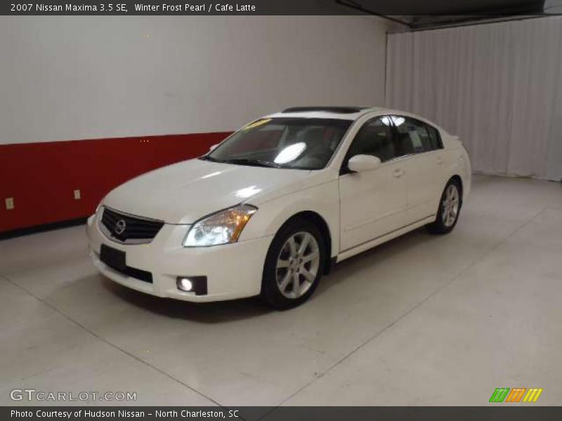 Winter Frost Pearl / Cafe Latte 2007 Nissan Maxima 3.5 SE