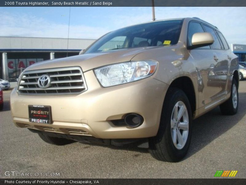 Sandy Beach Metallic / Sand Beige 2008 Toyota Highlander