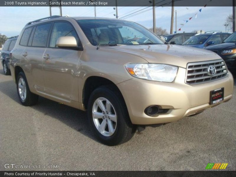 Sandy Beach Metallic / Sand Beige 2008 Toyota Highlander