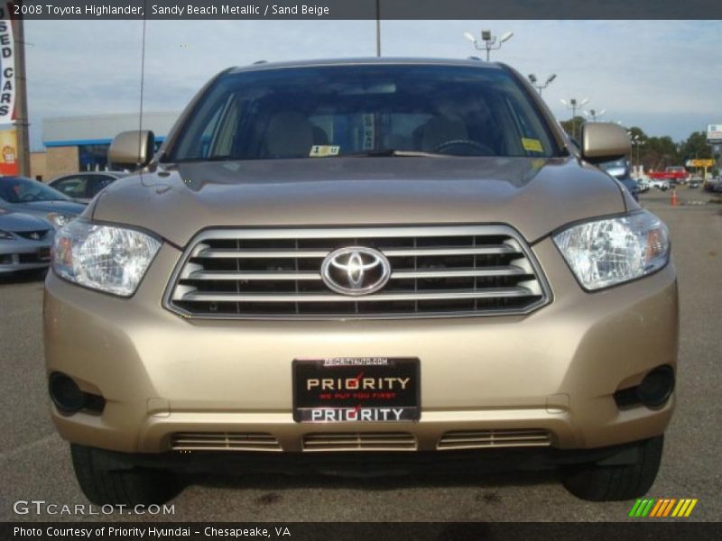 Sandy Beach Metallic / Sand Beige 2008 Toyota Highlander