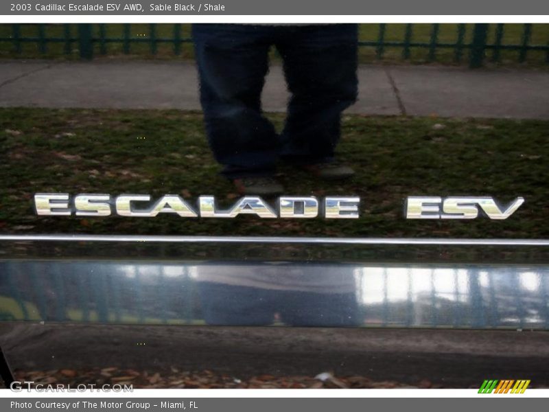 Sable Black / Shale 2003 Cadillac Escalade ESV AWD