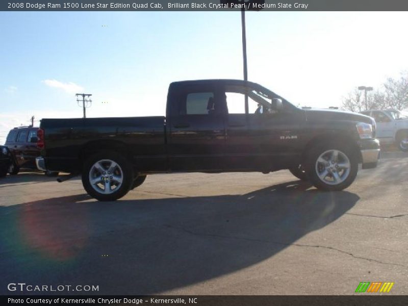 Brilliant Black Crystal Pearl / Medium Slate Gray 2008 Dodge Ram 1500 Lone Star Edition Quad Cab