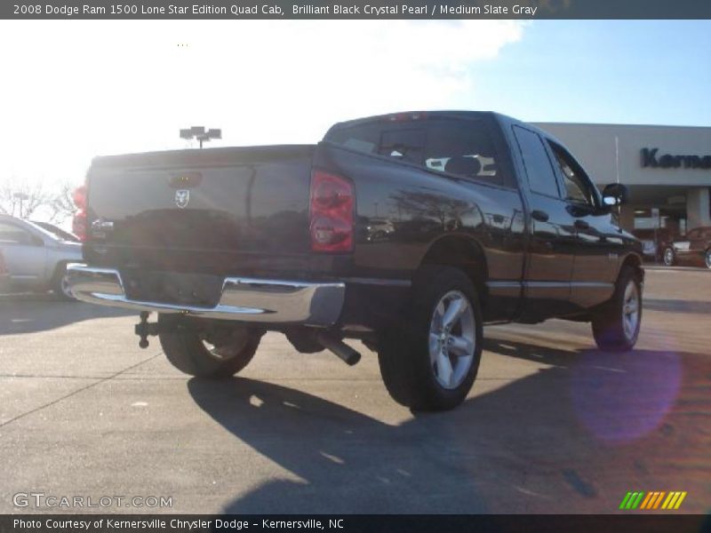 Brilliant Black Crystal Pearl / Medium Slate Gray 2008 Dodge Ram 1500 Lone Star Edition Quad Cab