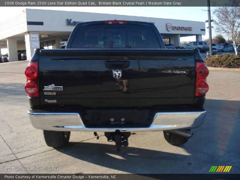 Brilliant Black Crystal Pearl / Medium Slate Gray 2008 Dodge Ram 1500 Lone Star Edition Quad Cab