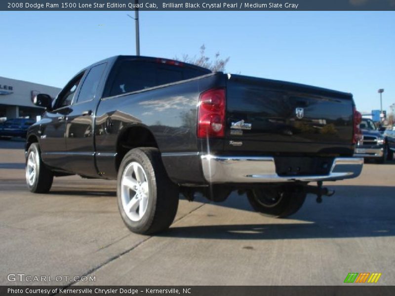 Brilliant Black Crystal Pearl / Medium Slate Gray 2008 Dodge Ram 1500 Lone Star Edition Quad Cab