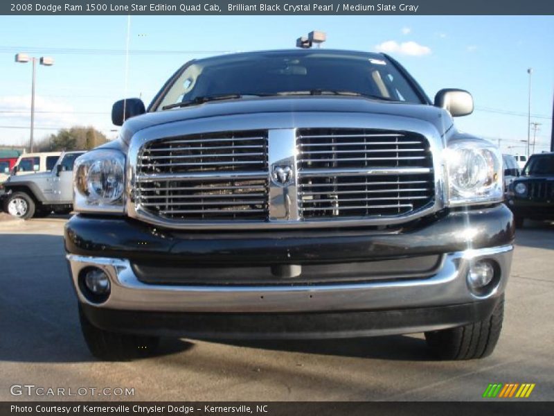 Brilliant Black Crystal Pearl / Medium Slate Gray 2008 Dodge Ram 1500 Lone Star Edition Quad Cab