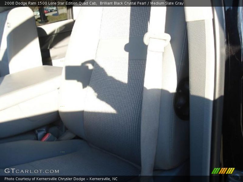 Brilliant Black Crystal Pearl / Medium Slate Gray 2008 Dodge Ram 1500 Lone Star Edition Quad Cab