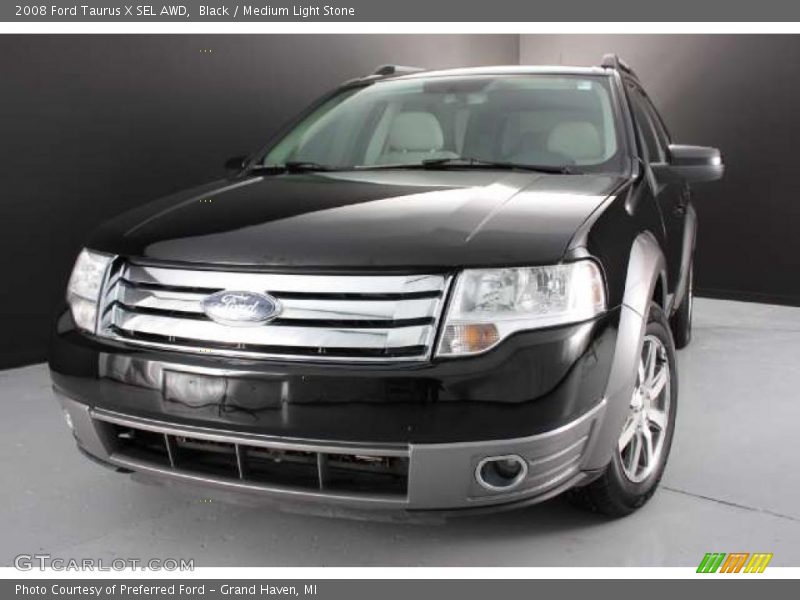 Black / Medium Light Stone 2008 Ford Taurus X SEL AWD