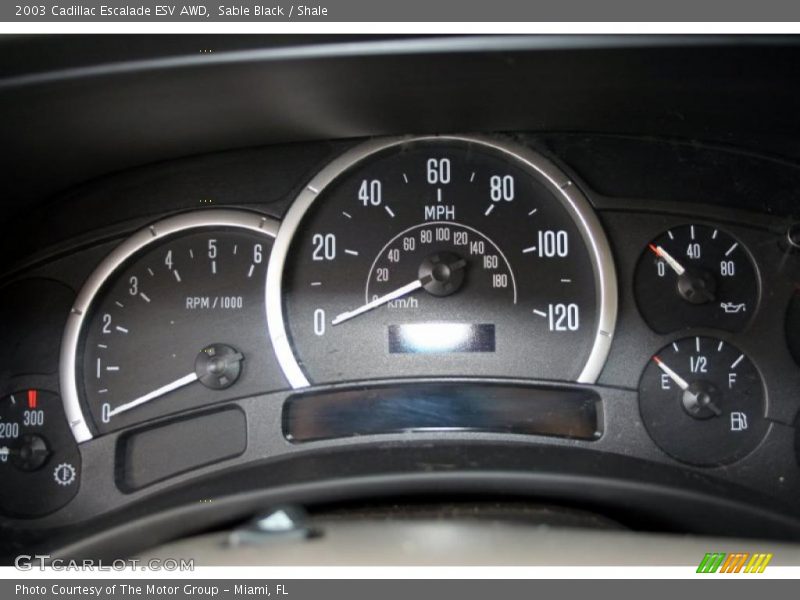 Sable Black / Shale 2003 Cadillac Escalade ESV AWD
