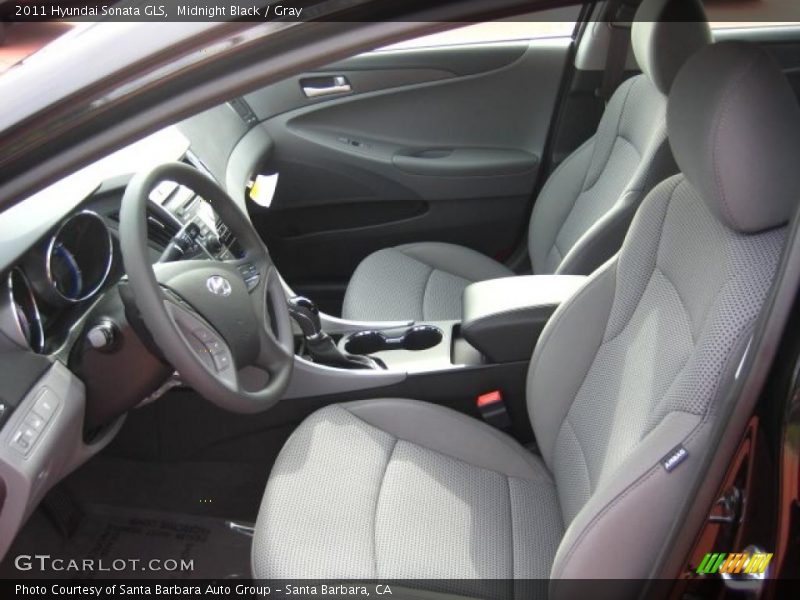 Midnight Black / Gray 2011 Hyundai Sonata GLS