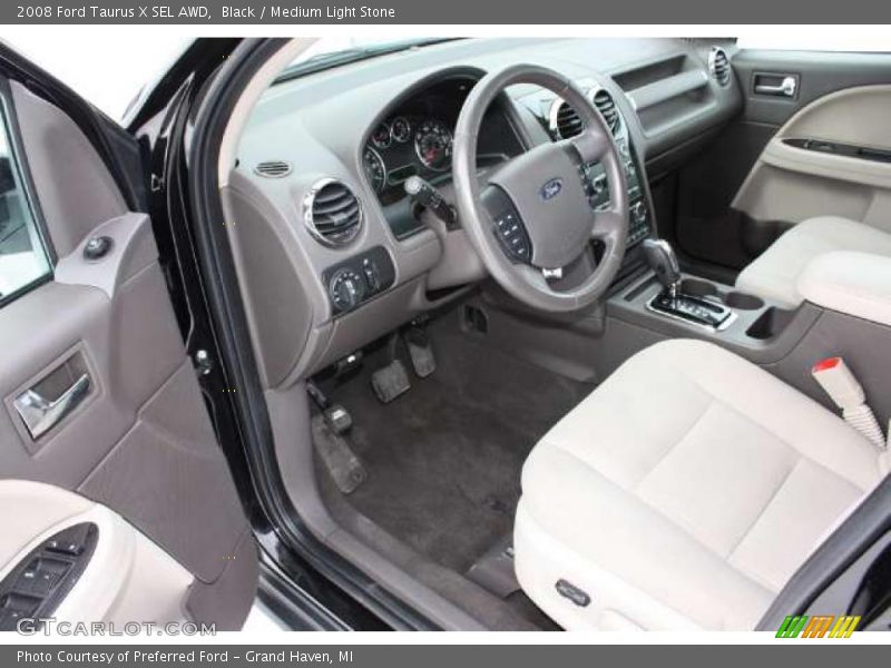 Black / Medium Light Stone 2008 Ford Taurus X SEL AWD