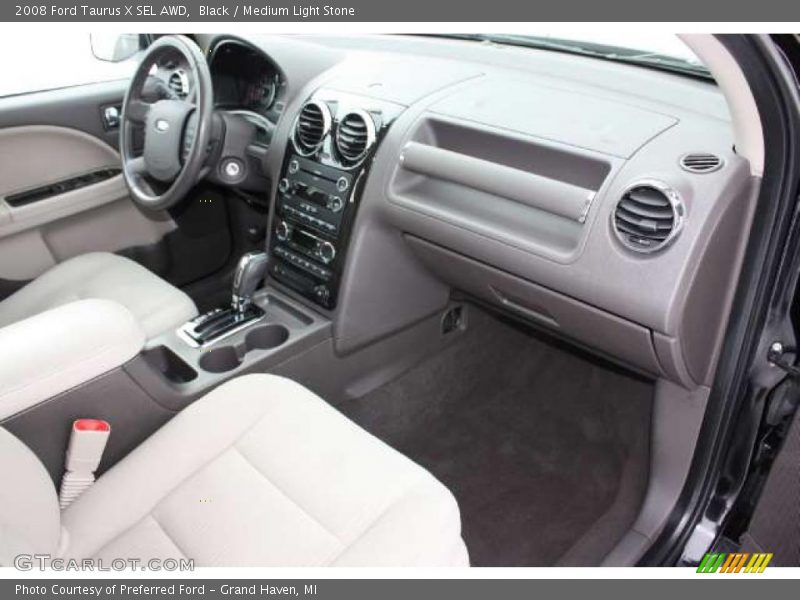 Black / Medium Light Stone 2008 Ford Taurus X SEL AWD