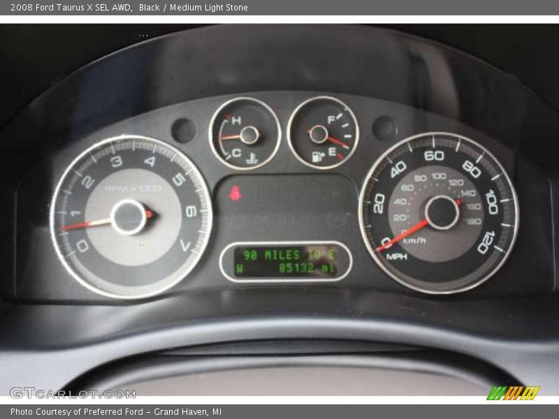 Black / Medium Light Stone 2008 Ford Taurus X SEL AWD