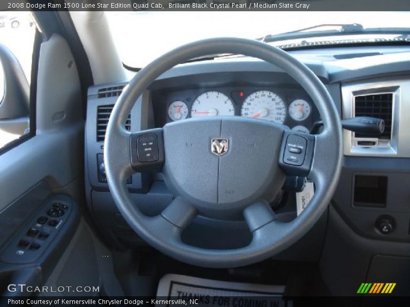 Brilliant Black Crystal Pearl / Medium Slate Gray 2008 Dodge Ram 1500 Lone Star Edition Quad Cab