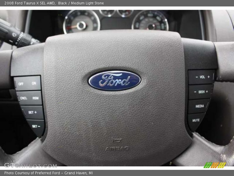 Black / Medium Light Stone 2008 Ford Taurus X SEL AWD