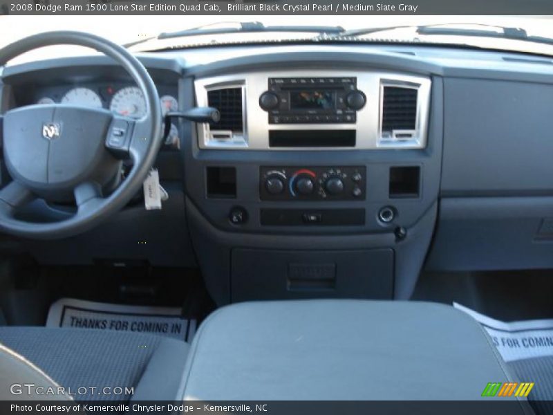 Brilliant Black Crystal Pearl / Medium Slate Gray 2008 Dodge Ram 1500 Lone Star Edition Quad Cab