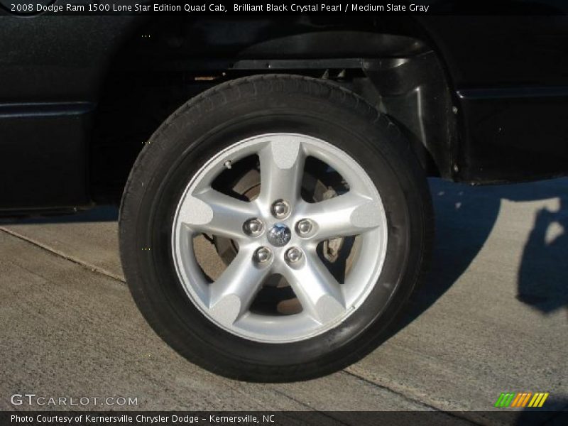 Brilliant Black Crystal Pearl / Medium Slate Gray 2008 Dodge Ram 1500 Lone Star Edition Quad Cab