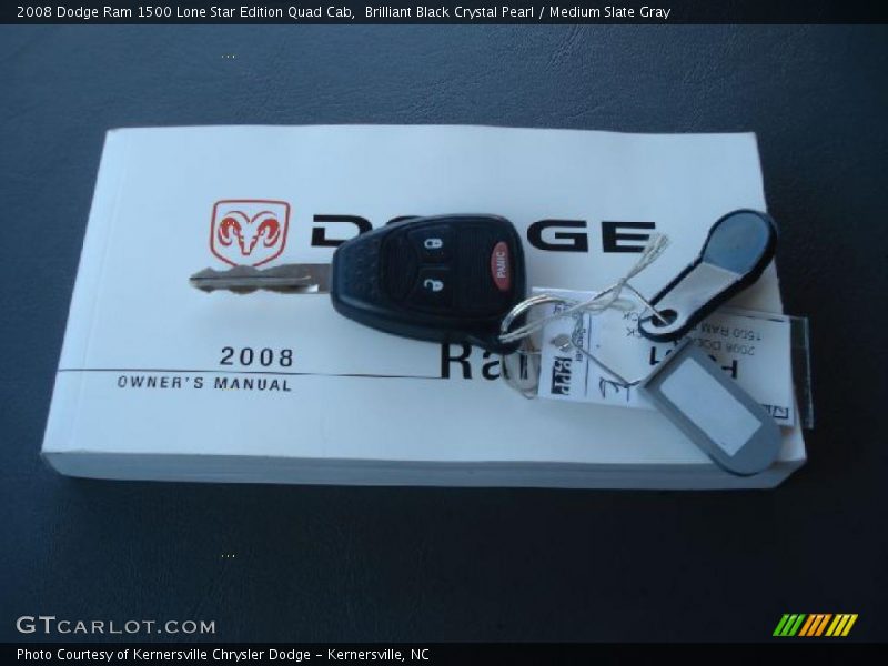 Brilliant Black Crystal Pearl / Medium Slate Gray 2008 Dodge Ram 1500 Lone Star Edition Quad Cab