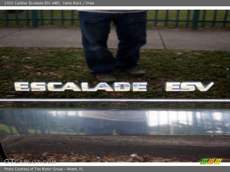 Sable Black / Shale 2003 Cadillac Escalade ESV AWD
