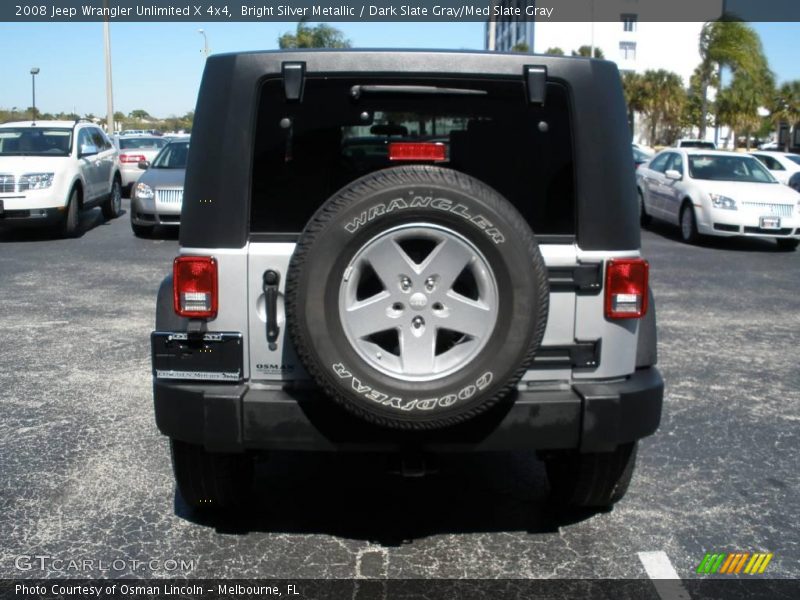Bright Silver Metallic / Dark Slate Gray/Med Slate Gray 2008 Jeep Wrangler Unlimited X 4x4