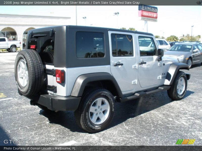 Bright Silver Metallic / Dark Slate Gray/Med Slate Gray 2008 Jeep Wrangler Unlimited X 4x4