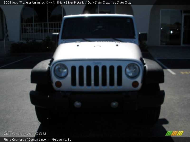 Bright Silver Metallic / Dark Slate Gray/Med Slate Gray 2008 Jeep Wrangler Unlimited X 4x4