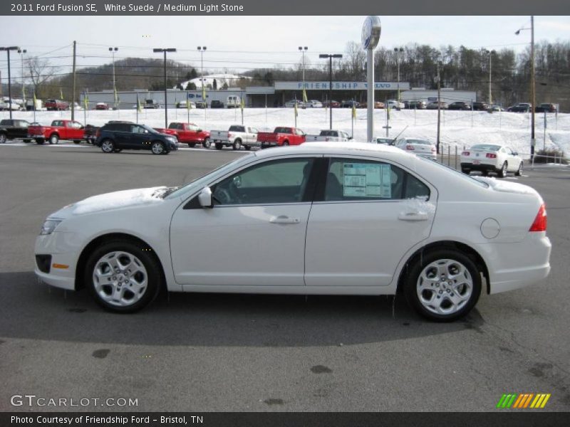 White Suede / Medium Light Stone 2011 Ford Fusion SE