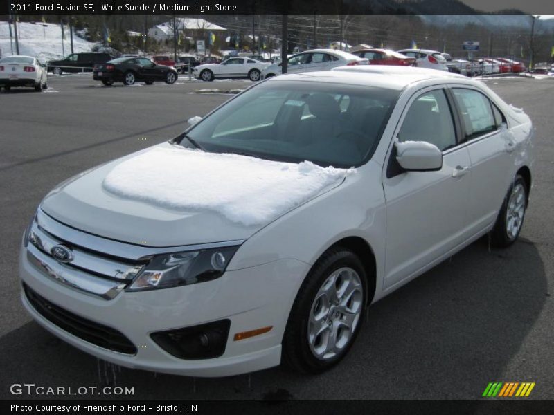 White Suede / Medium Light Stone 2011 Ford Fusion SE