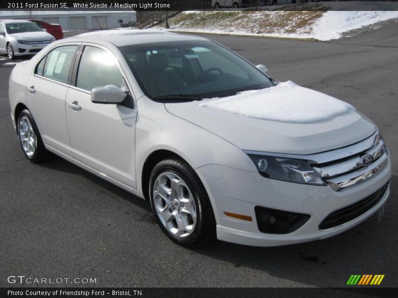 White Suede / Medium Light Stone 2011 Ford Fusion SE