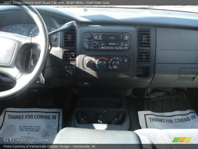 Bright White / Dark Slate Gray 2002 Dodge Dakota Sport Quad Cab 4x4