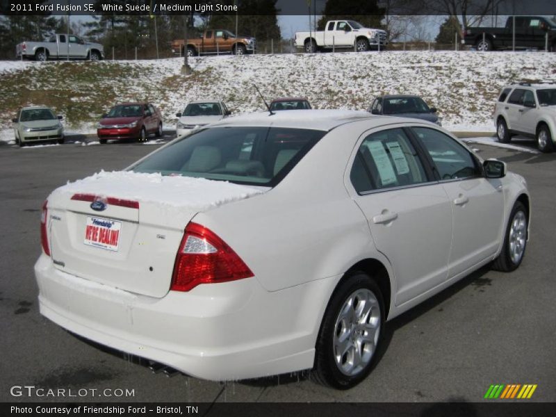 White Suede / Medium Light Stone 2011 Ford Fusion SE