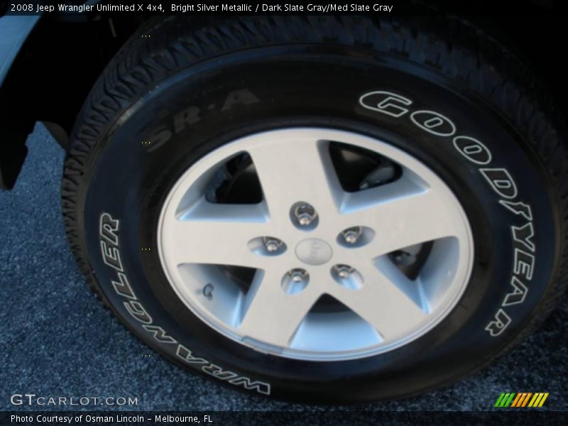 Bright Silver Metallic / Dark Slate Gray/Med Slate Gray 2008 Jeep Wrangler Unlimited X 4x4