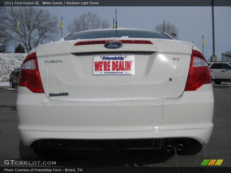 White Suede / Medium Light Stone 2011 Ford Fusion SE