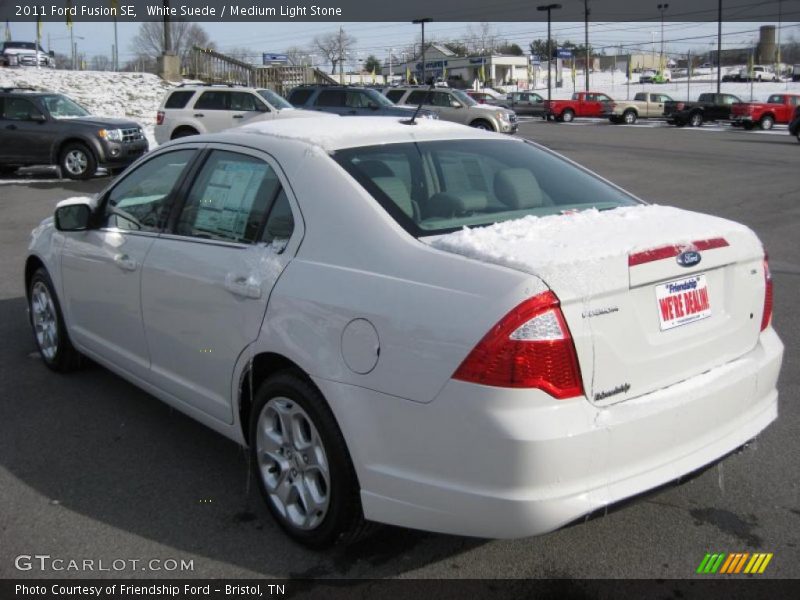 White Suede / Medium Light Stone 2011 Ford Fusion SE